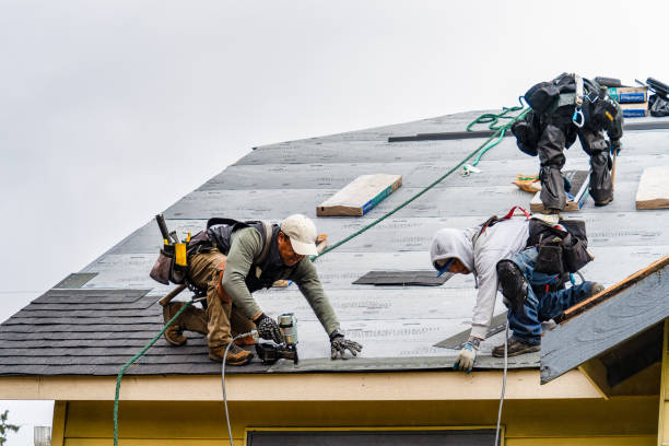 Professional Gutter Installation technician working in Howardsville, VA